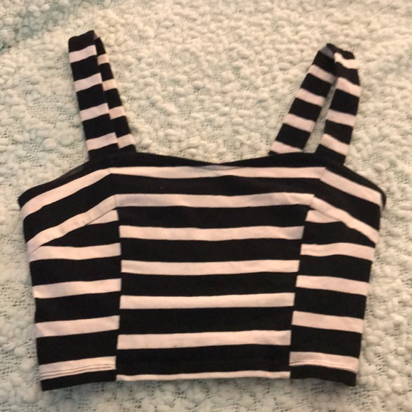 Express Tops - Striped Crop Top